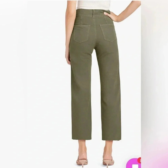 Joes Jeans Size 32 Green The Blake Utility High Waisted Cropped Wide Leg Pant - Picture 4 of 10